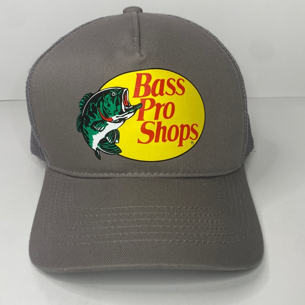 Bass Pro Shops SnapBack Trucker Hat. Gray.One Size Fits All. Excellent Condition